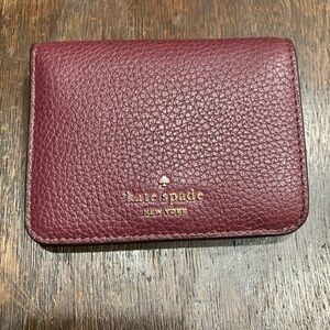 Kate Spade Plum Leather Card Holder